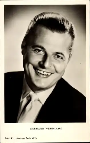 Ak Sänger Gerhard Wendland, Portrait