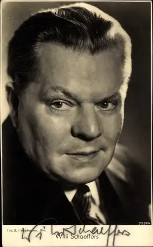 Ak Schauspieler Willi Schaeffers, Portrait, Autogramm