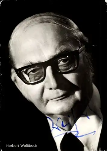 Ak Schauspieler Herbert Weißbach, Portrait, Autogramm