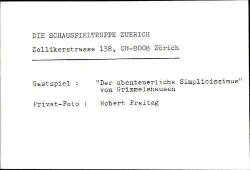 Ak Schauspieler Robert Freitag, Portrait, Autogramm