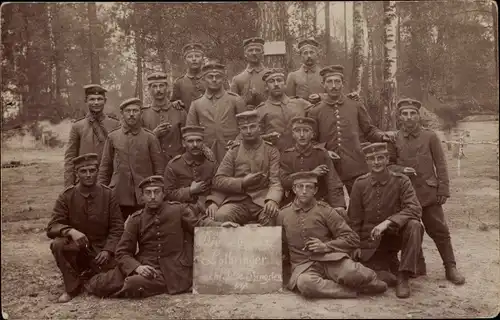 Foto Ak Deutsche Soldaten in Uniformen, Gruppenaufnahme, Inf. Rgt. 232 2. Komp., I WK