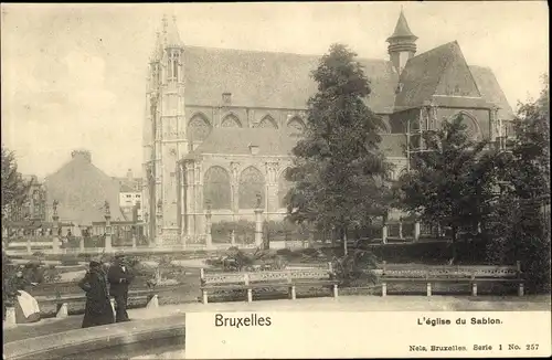 Ak Bruxelles Brüssel, Kirche Sablon