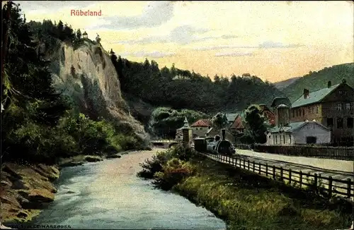 Künstler Ak Stölle, Rübeland Oberharz am Brocken, Harzburg, Zahnradbahn Blankenburg Rübeland Tanne