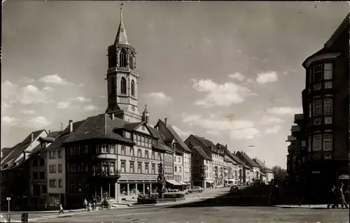 Ak Rottweil am Neckar, Straßenansicht, Eckgebäude