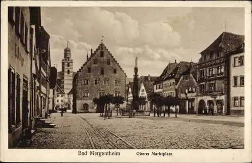 Ak Bad Mergentheim in Tauberfranken, Oberer Marktplatz