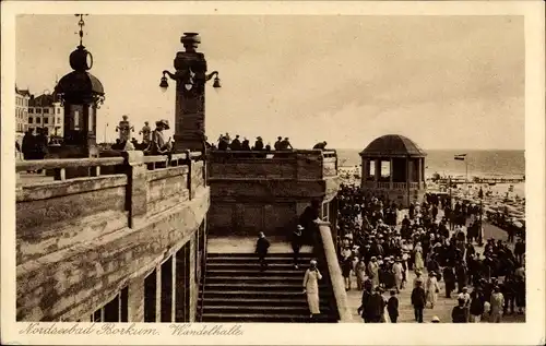 Ak Nordseebad Borkum, Promenade, Wandelhalle