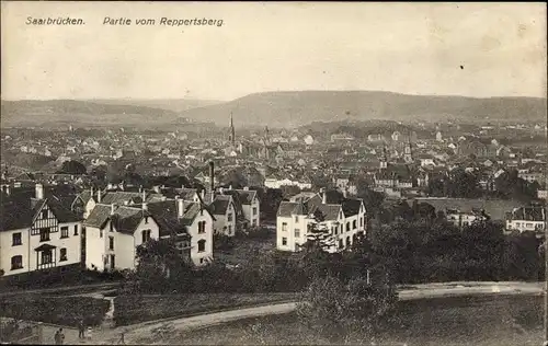 Ak St. Johann Saarbrücken im Saarland, Panorama vom Reppertsberg gesehen
