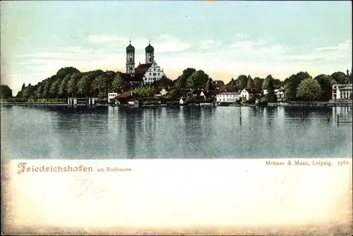 Ak Friedrichshafen am Bodensee, Teilansicht, Kirche