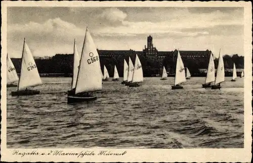 Ak Mürwik Flensburg in Schleswig Holstein, Regatta von der Marineschule