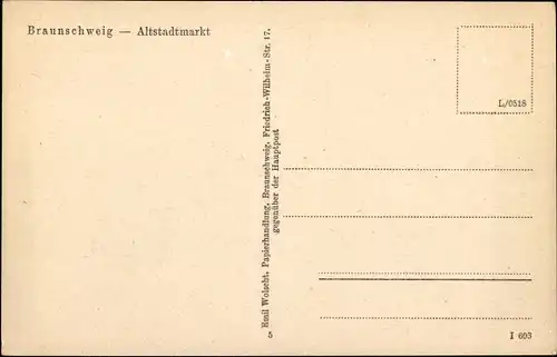 Ak Braunschweig in Niedersachsen, Altstadtmarkt