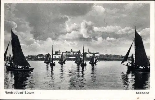 Ak Nordseebad Büsum, Segelpartie