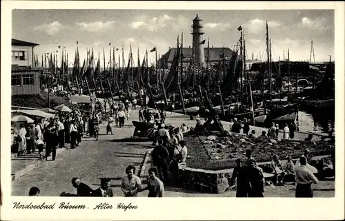 Ak Nordseebad Büsum, Alter Hafen