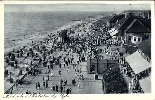 Ak Westerland auf Sylt, Strandpromenade