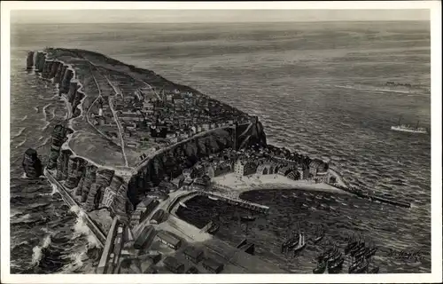 Ak Nordseeinsel Helgoland, Luftbild