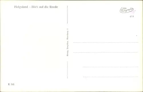 Ak Helgoland in Schleswig Holstein, Reede