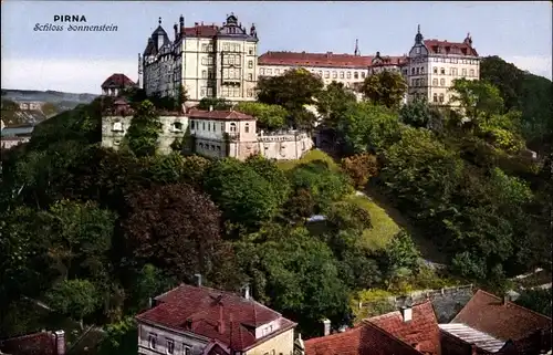 Ak Pirna an der Elbe, Schloss Sonnenstein