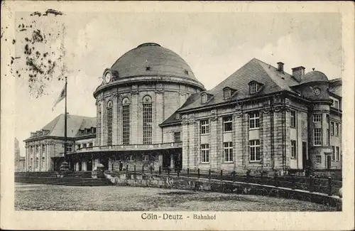 Ak Deutz Köln Nordrhein Westfalen, Bahnhof