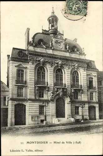 Ak Montdidier Somme, Rathaus