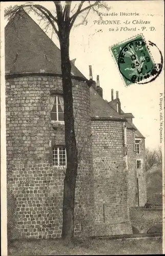 Ak Péronne Somme, Schloss