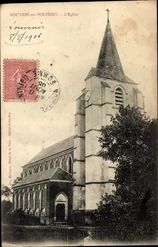 Ak Nouvion en Ponthieu Somme, Kirche