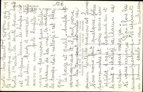 Ak Le Crotoy Somme, Hafenviertel