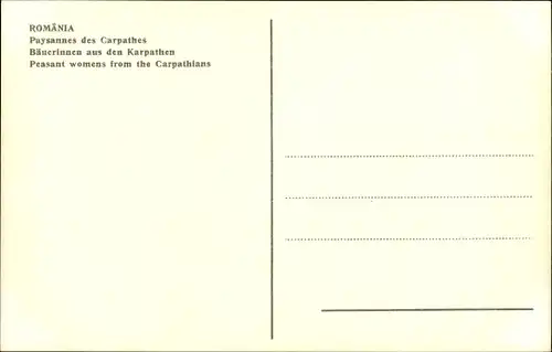 Ak Rumänien, Bäuerinnen aus den Karpathen mit Spindel