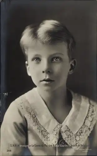 Ak Prinz Charles Theodore von Belgien, Portrait