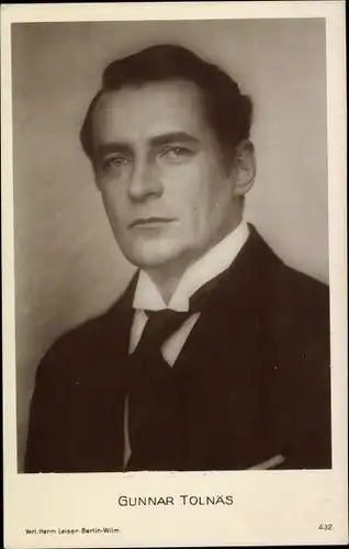 Ak Schauspieler Gunnar Tolnaes, Portrait