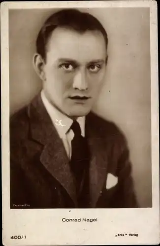 Ak Schauspieler Conrad Nagel, Portrait, Iris 400/1