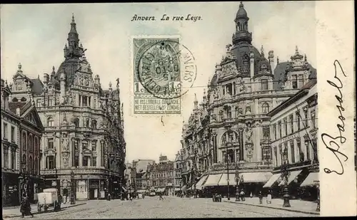 Ak Anvers Antwerpen Flandern, Rue Leys