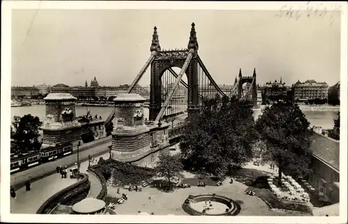 Ak Budapest Ungarn, Elisabeth-Brücke