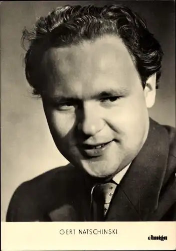 Ak Gert Natschinski, Schauspieler, Portrait, DDR Fernsehfunk, DEFA