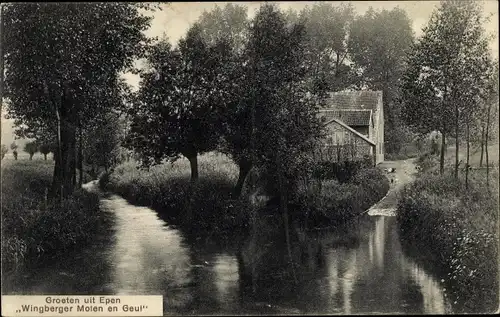 Ak Epen Limburg Niederlande, Wingberger Molen en Geul