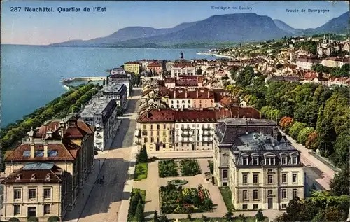 Ak Neuenburg, Quartier de L'Est, Montagne de Boudry