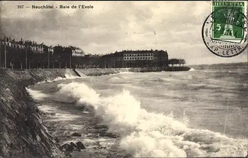 Ak Neuchâtel Stadt Neuchâtel, Evole Bay