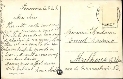 Ak Neuchâtel Stadt Neuchâtel, See und Alpen, Bateau Yverdon