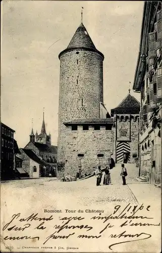 Ak Romont Glane Kanton Freiburg, Schlossturm