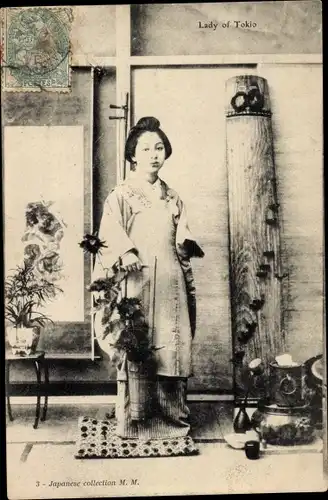 Ak Tokio Präf. Tokio Japan, Dame von Tokio, Porträt