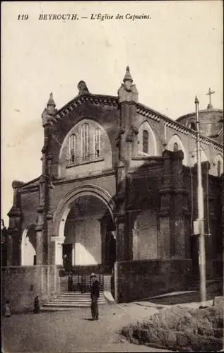 Ak Beirut Beirut Libanon, Die Kapuzinerkirche