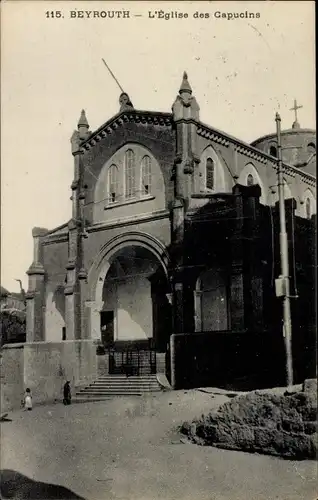 Ak Beirut Beirut Libanon, Die Kapuzinerkirche