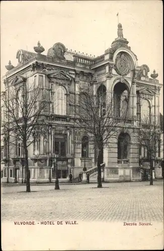 Ak Vilvoorde Flämisch-Brabant, Rathaus