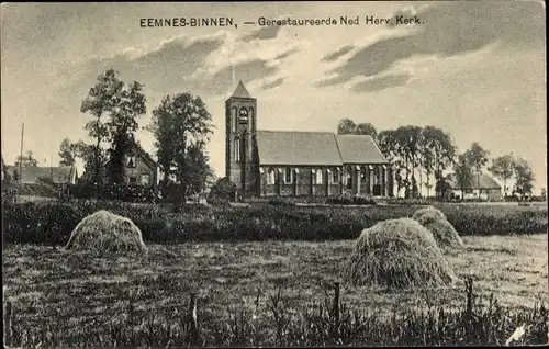 Ak Eemnes Binnen Utrecht Niederlande, restaurierte N. H. Kirche