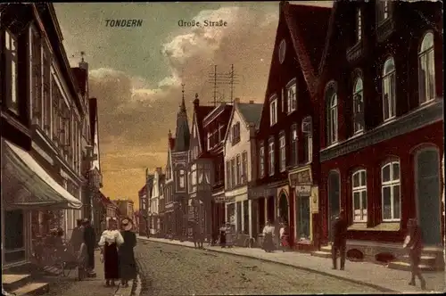 Ak Tønder Tondern Dänemark, Große Straße