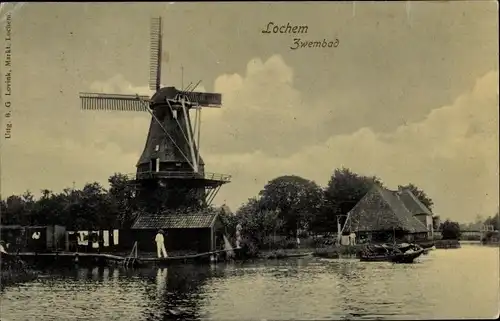 Ak Lochem Gelderland, Zwembad, Molen