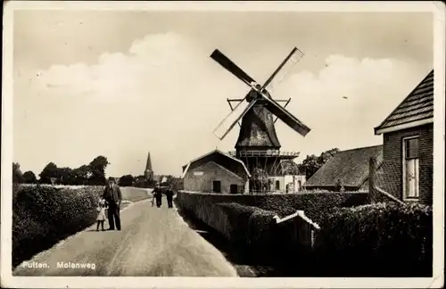 Ak Putten Gelderland, Molenweg, Molen