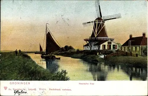 Ak Groningen Niederlande, Hoorsche diep