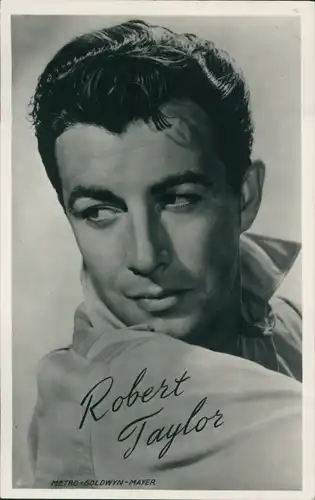 Ak Schauspieler Robert Taylor, Portrait, Autogramm