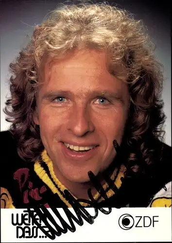 Ak Schauspieler und Moderator Thomas Gottschalk, Portrait, Wetten dass, Autogramm
