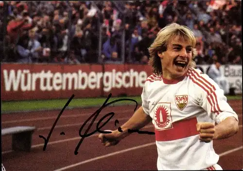 Ak Deutscher Fußballspieler Jürgen Klinsmann, Autogramm