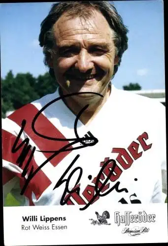 Ak Fußballspieler Willi Lippens, Rot Weiß Essen, Autogramm
